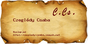 Czeglédy Csaba névjegykártya