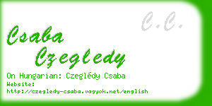 csaba czegledy business card