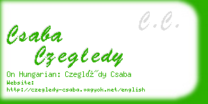 csaba czegledy business card